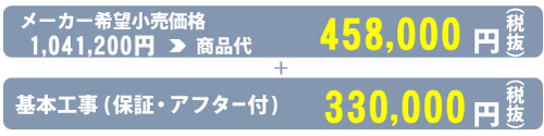 商品代+基本工事費