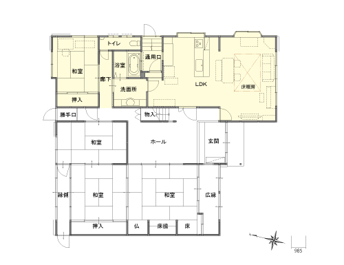 施工前間取り図