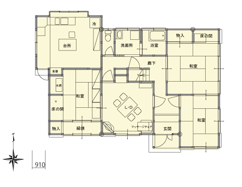 施工前間取り図