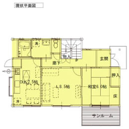 施工前間取り図